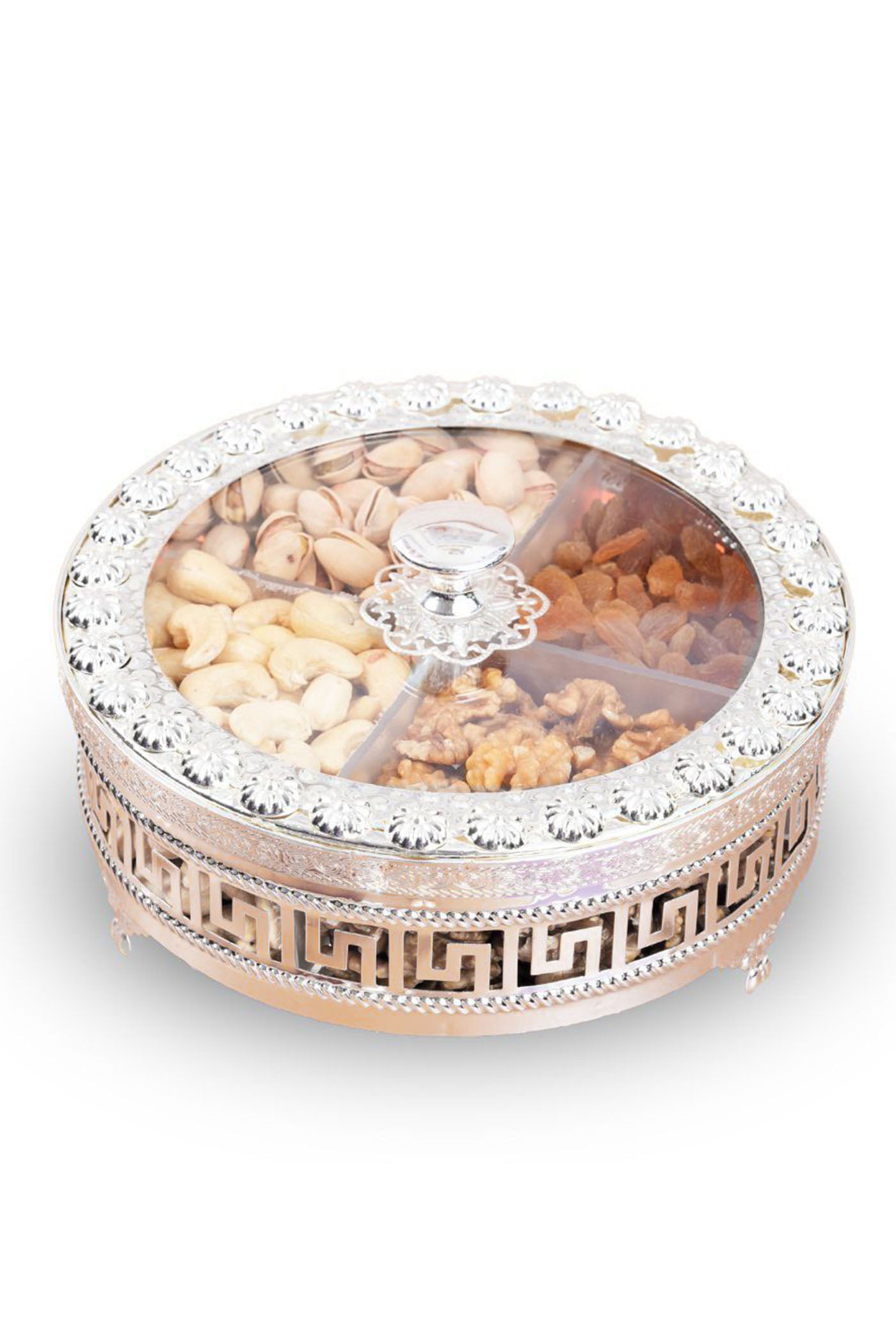 German Silver Dry Fruit Box