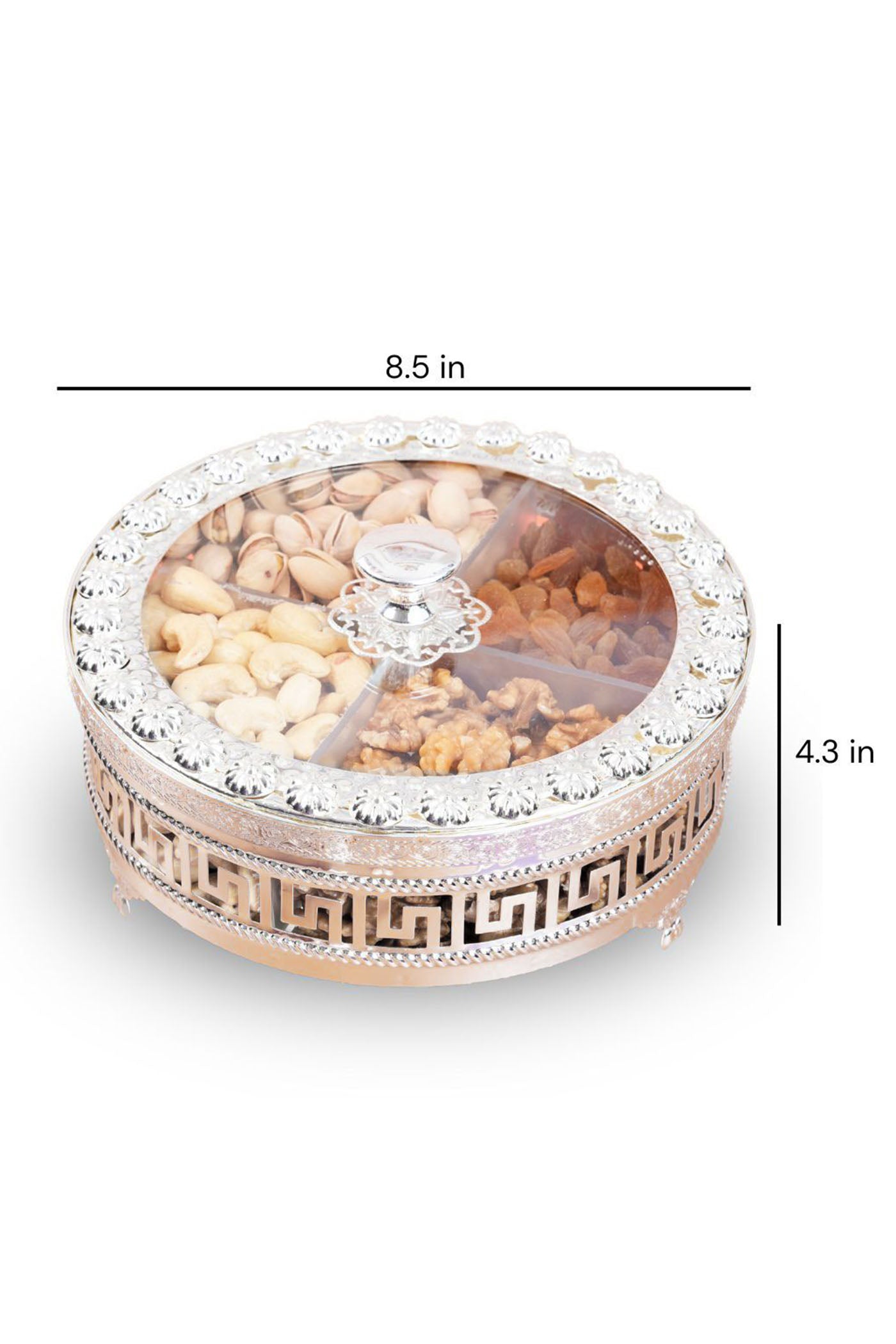 German Silver Dry Fruit Box