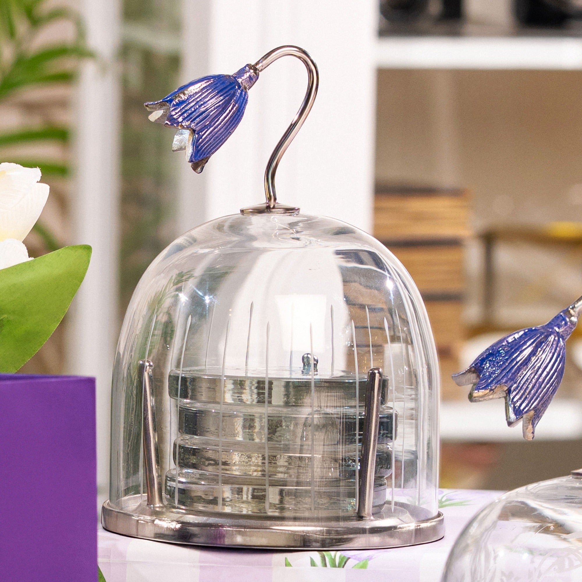 Tulip Coaster Holder with 4 Coasters