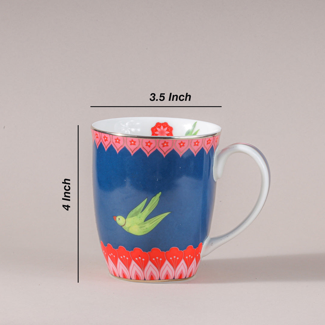 Mausam Series set of 3 (2 Blue Mugs 1 Platter)