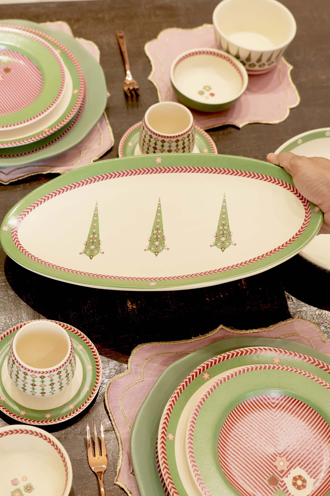 Mughal Garden Oval Platter