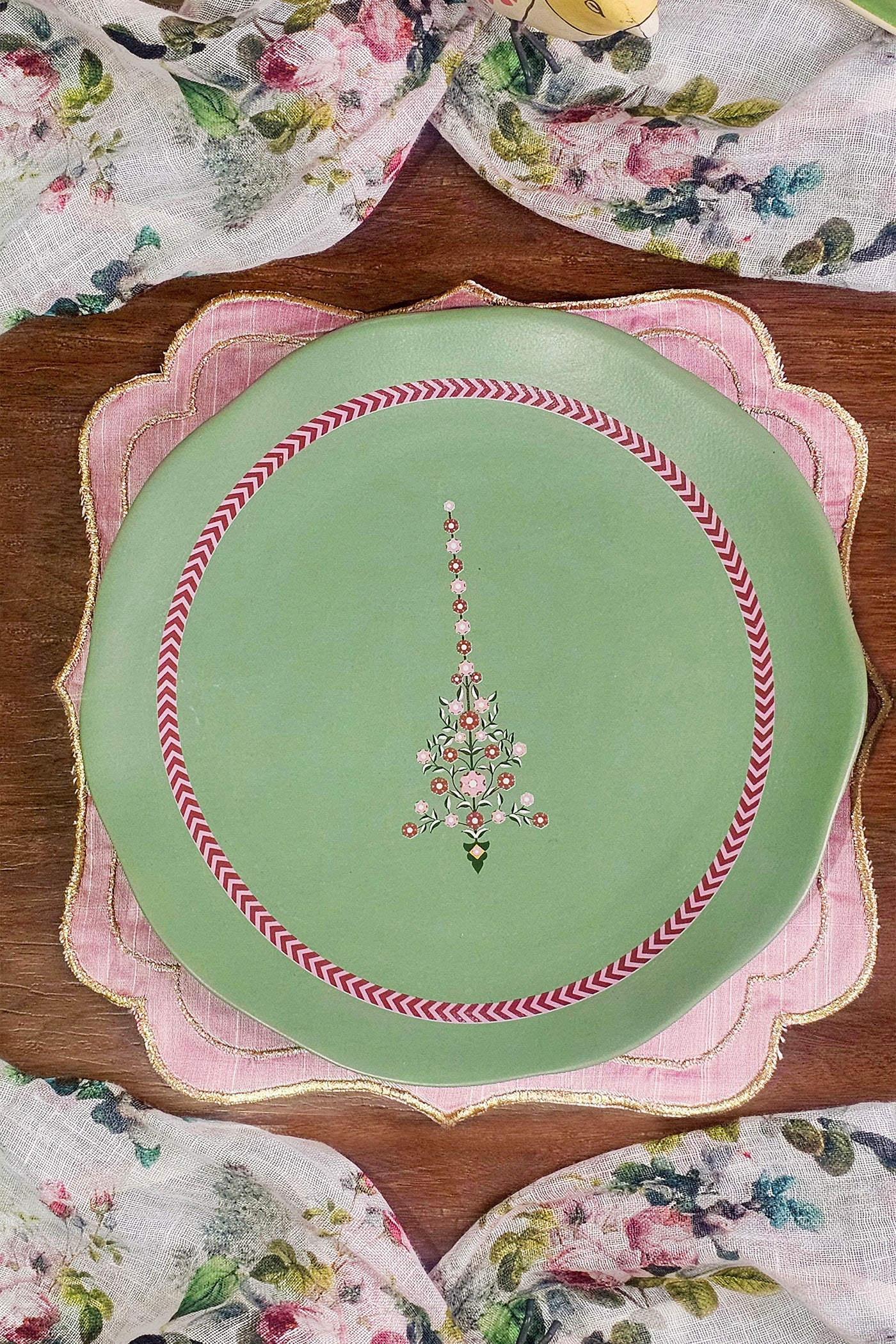 Dinner set (12 pcs) 4 Dinner Plate 4 Quarter Plate 4 Katori