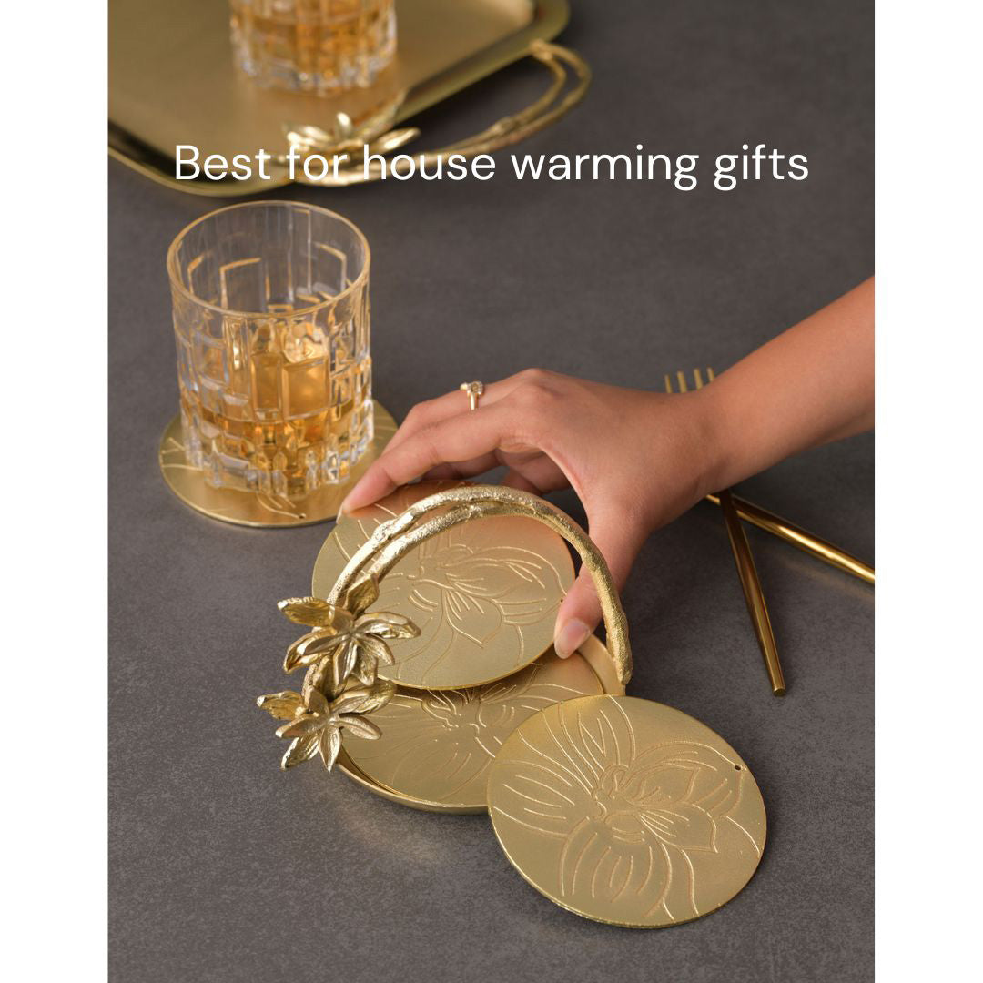Kumudini Coaster holder (4 Coasters)