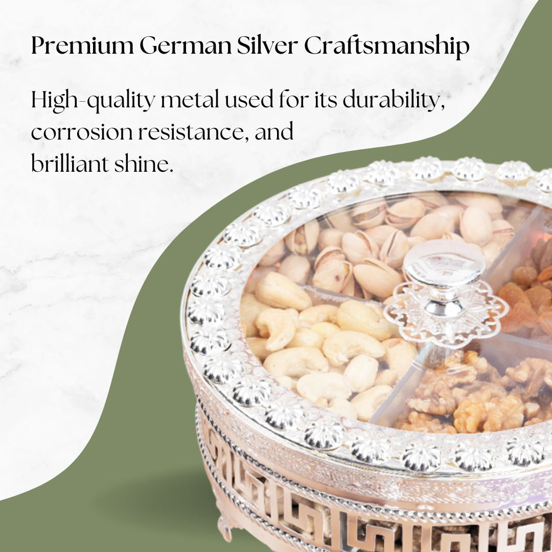 German Silver Dry Fruit Box