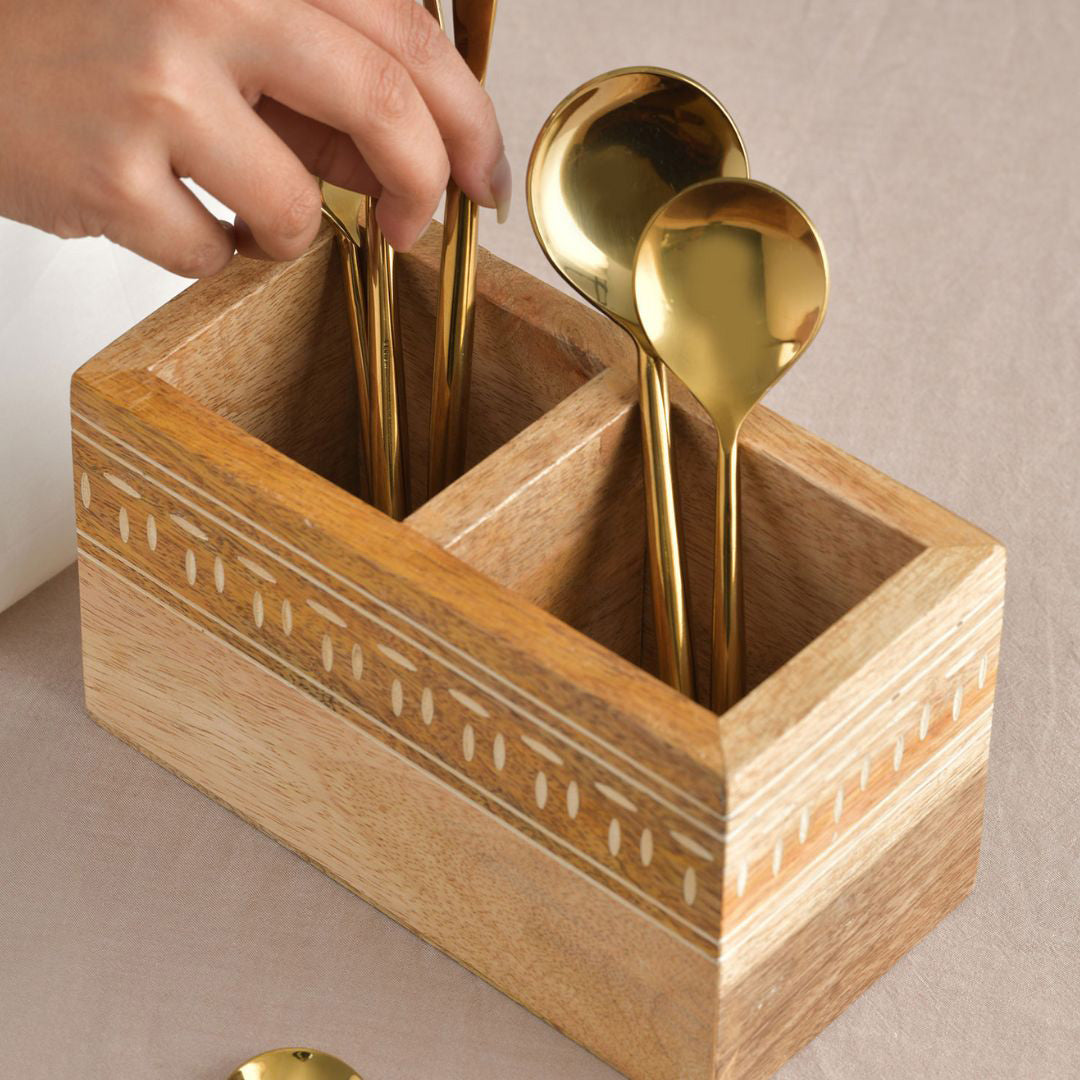 Whitewash Cutlery Holder