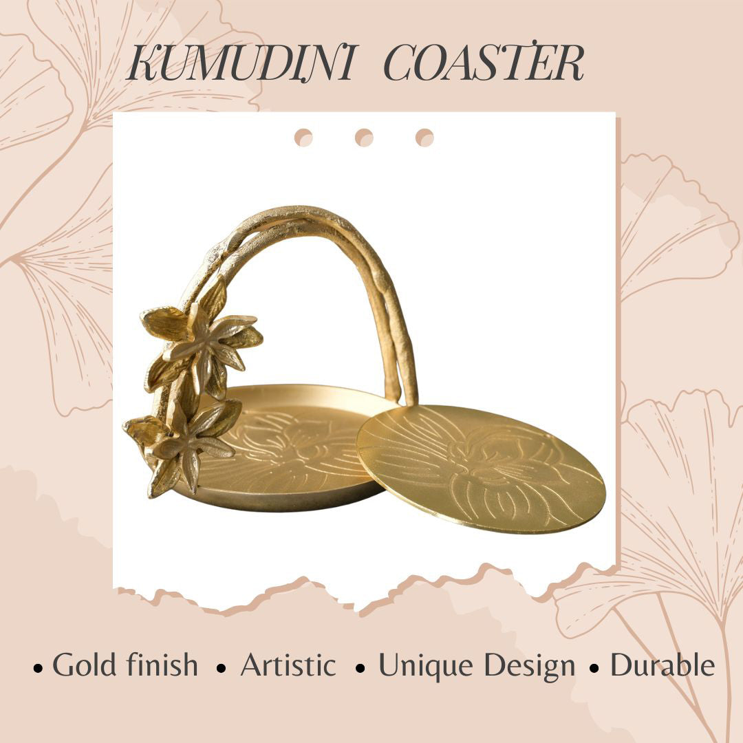 Kumudini Coaster holder (4 Coasters)