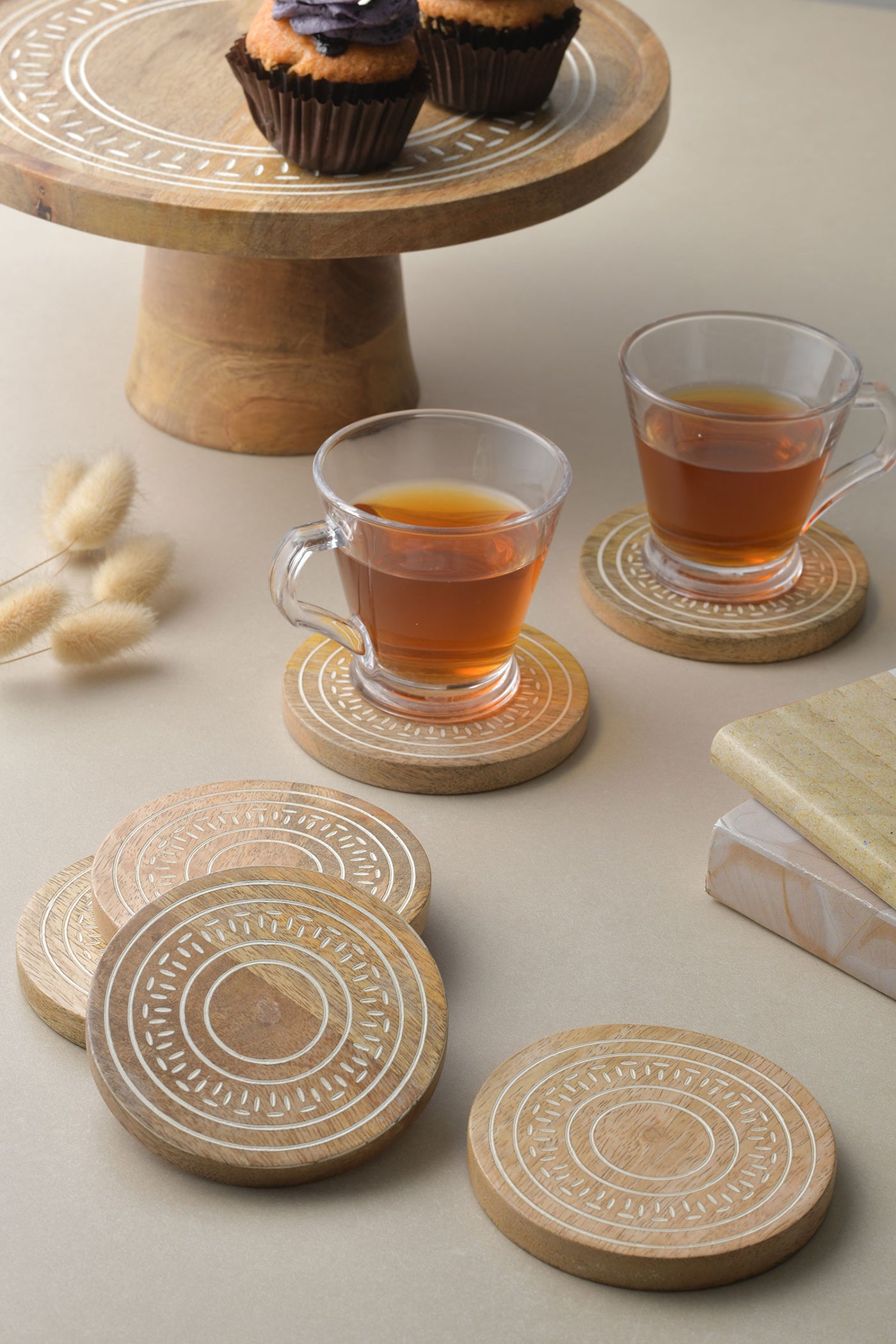 Whitewash Coaster Set of 6