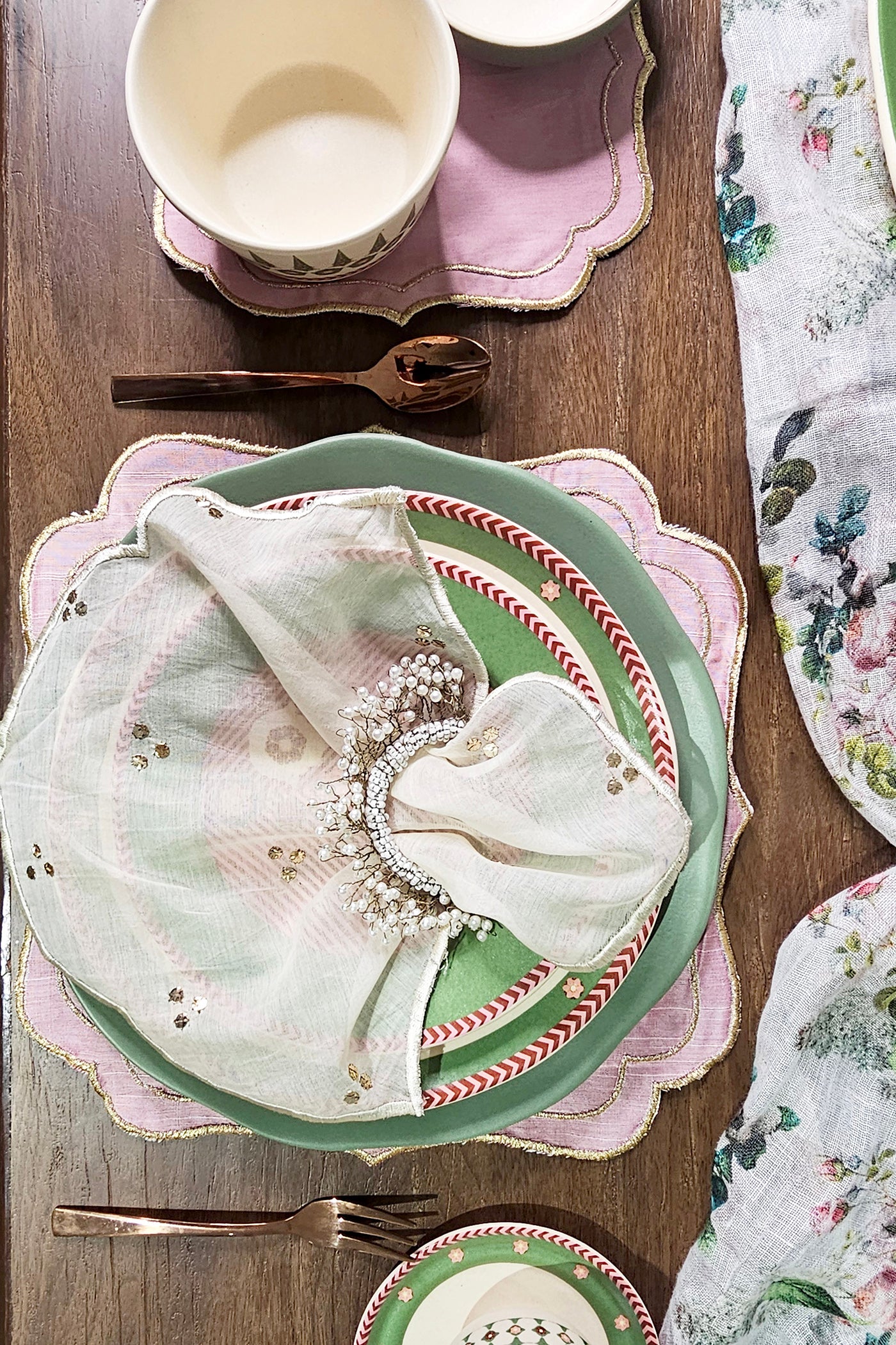Dinner set (12 pcs) 4 Dinner Plate 4 Quarter Plate 4 Katori