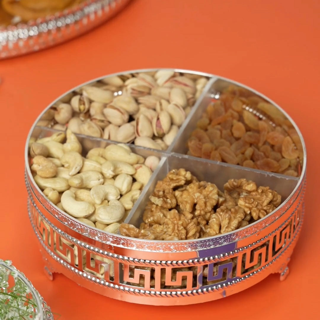 German Silver Dry Fruit Box