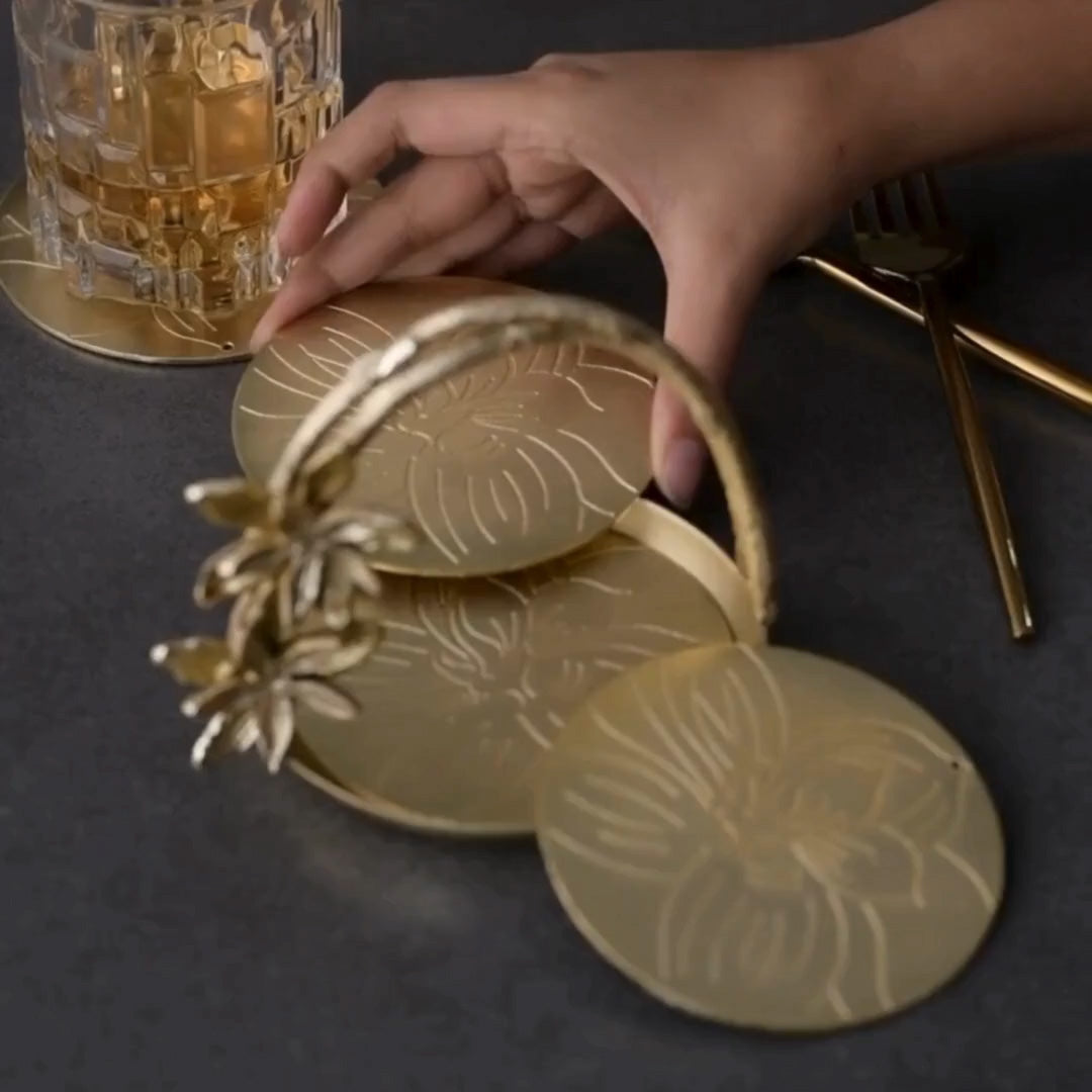 Kumudini Coaster holder (4 Coasters)