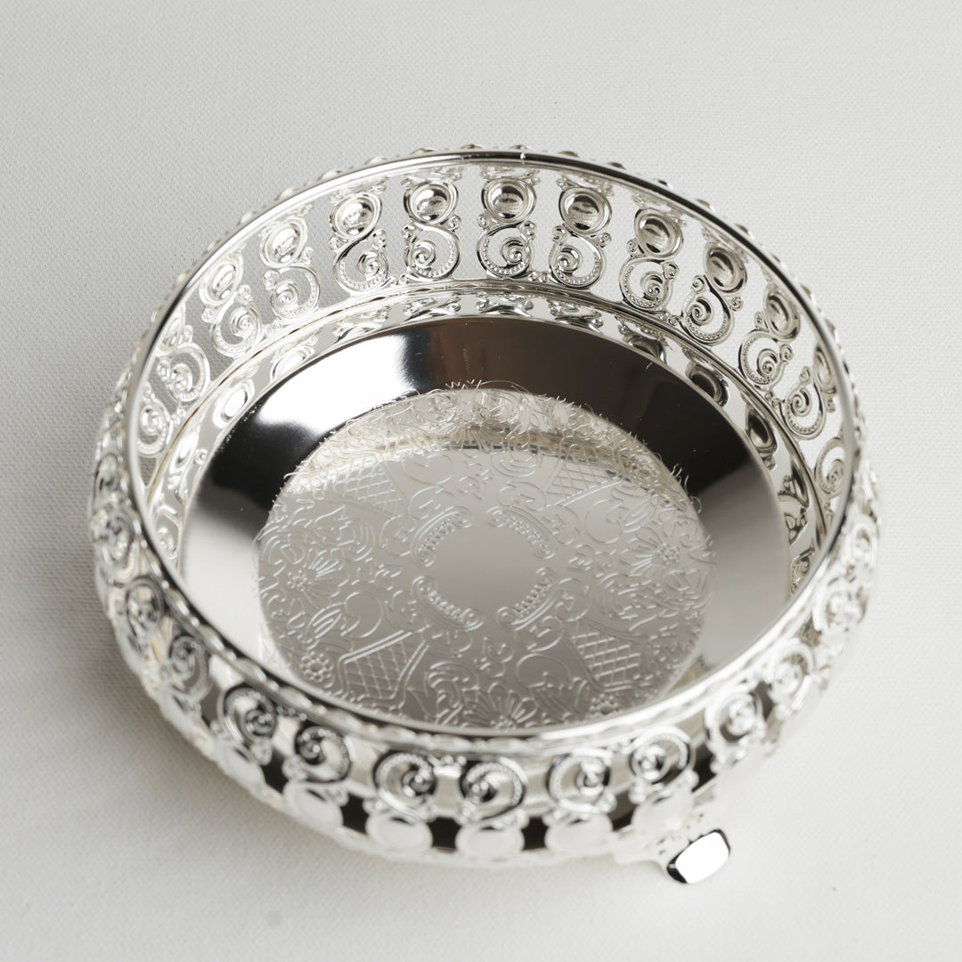German Silver Small Round Tray