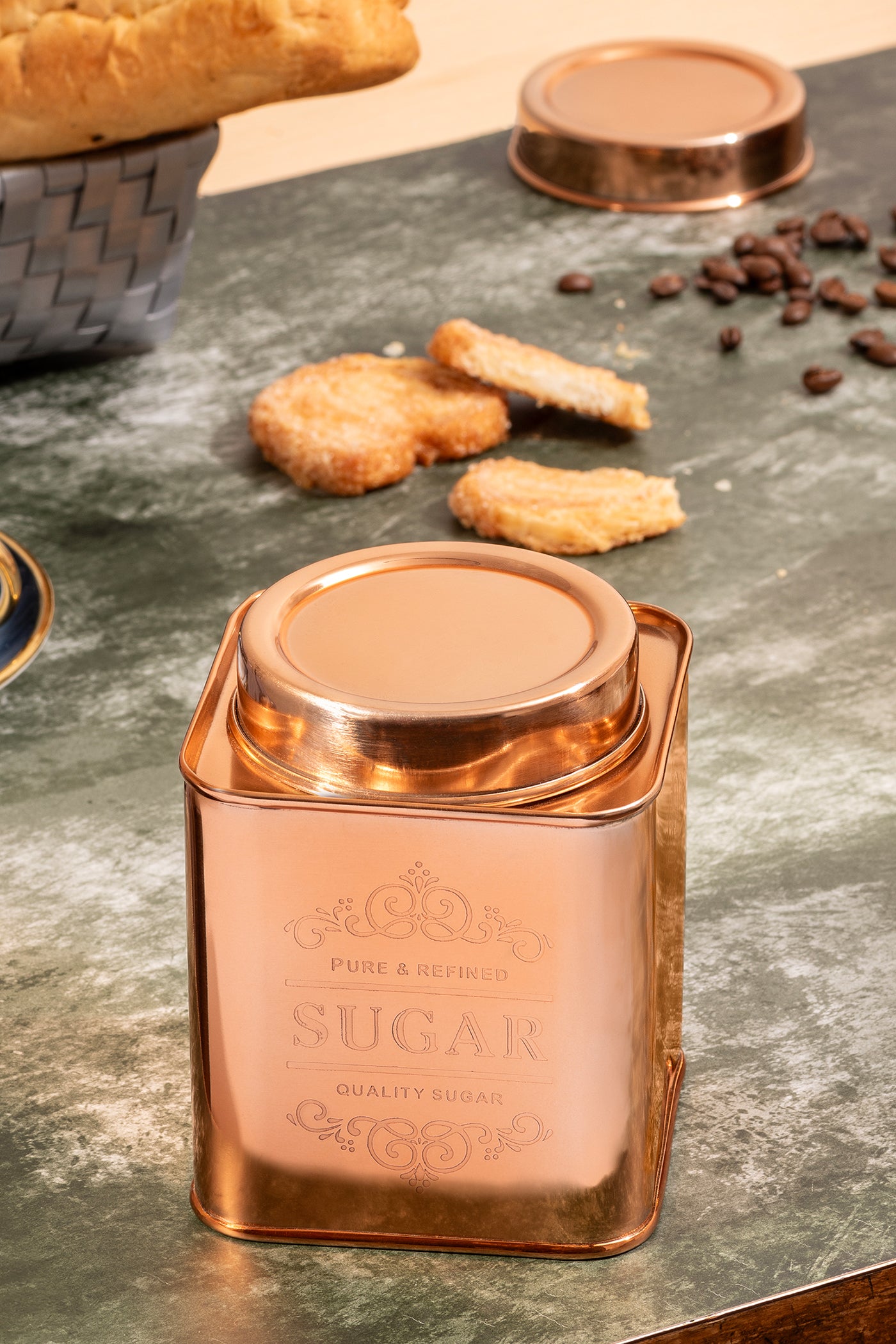 Copper Divine Storage Jars (Set Of 3)