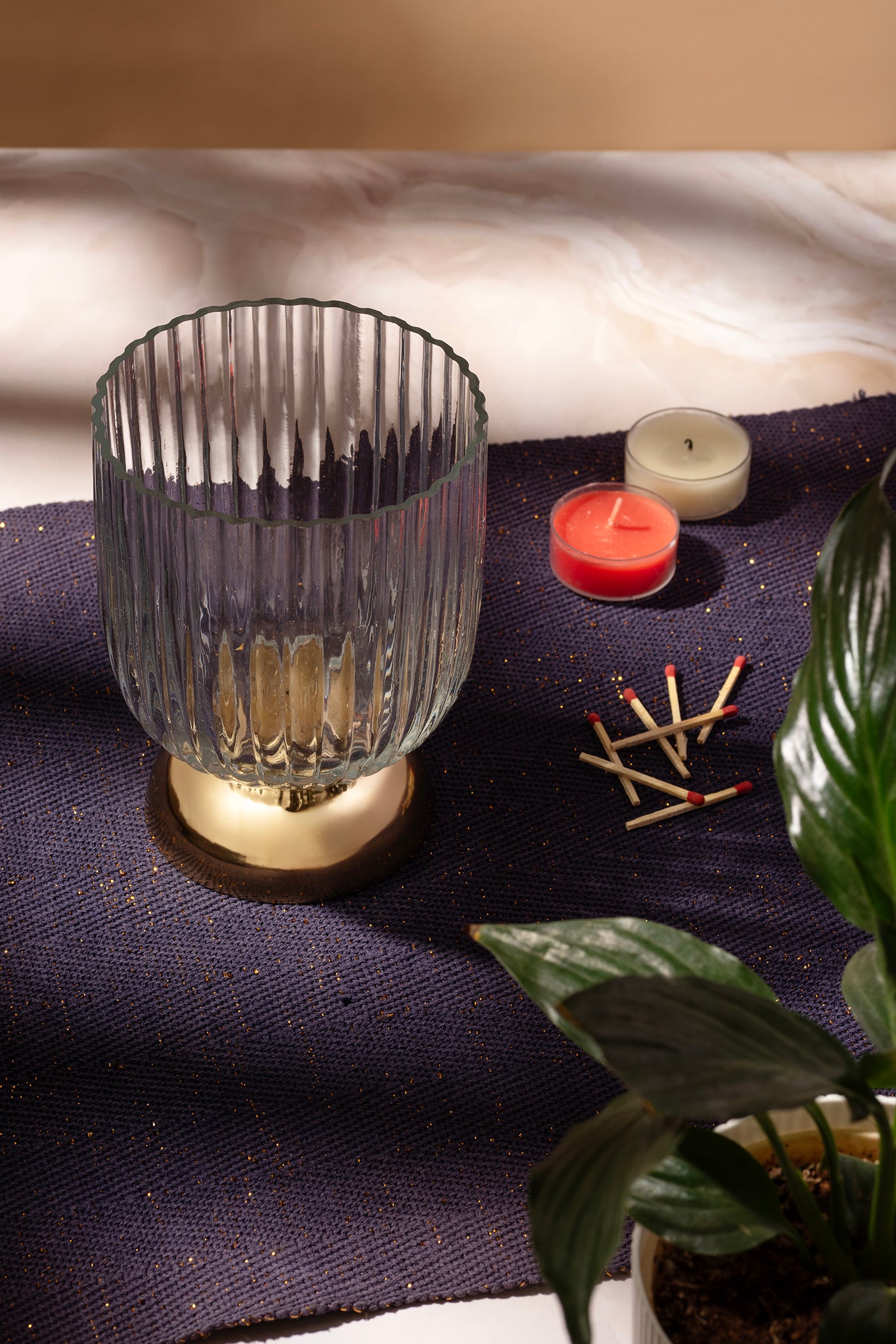 Kumudini Glass Votive (L)