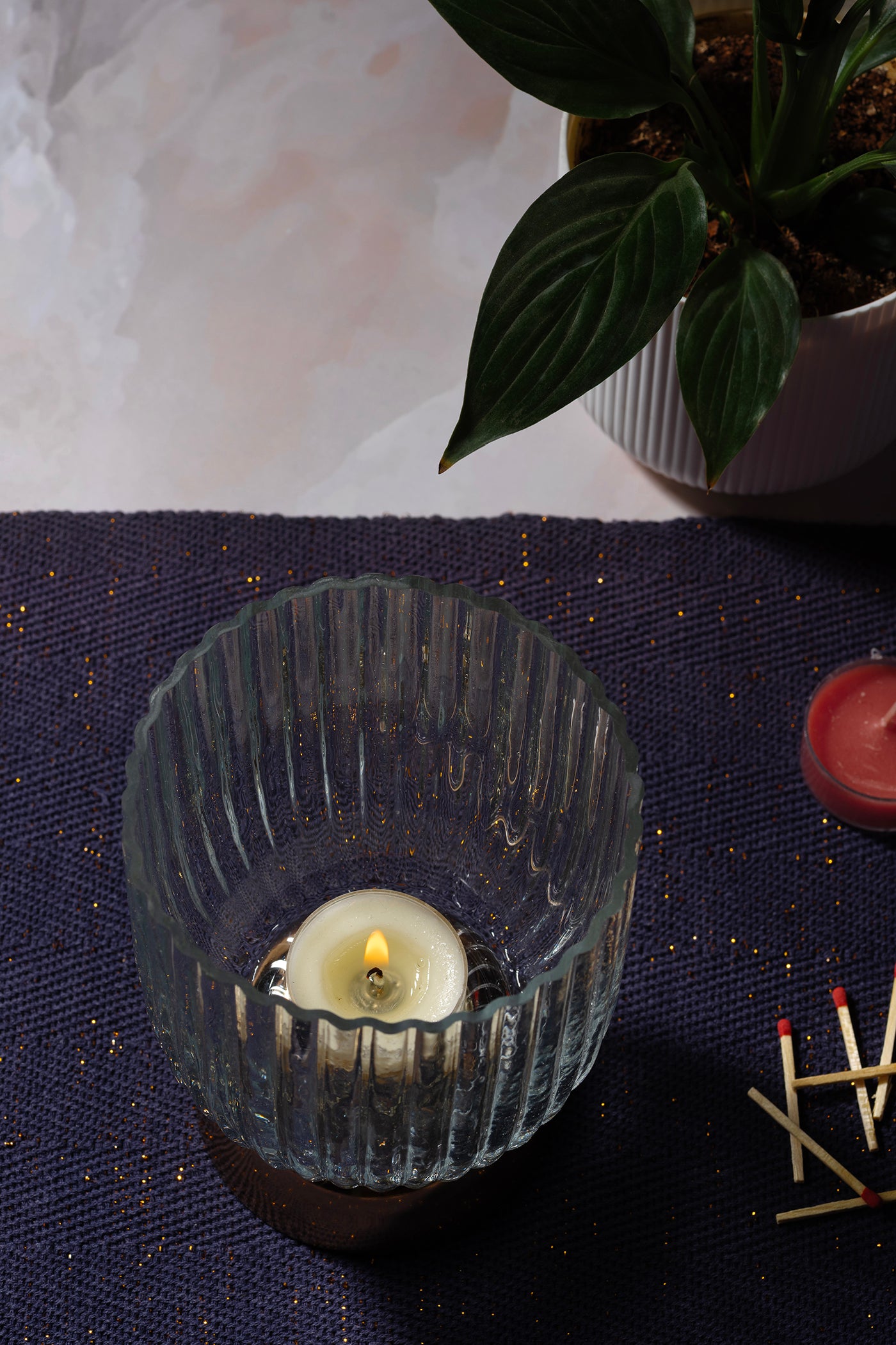 Kumudini Glass Votive (L)
