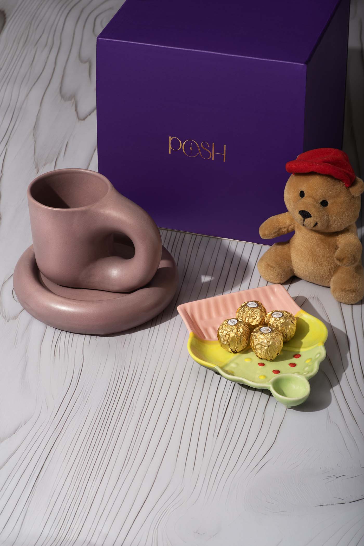 Rakhsha Bandhan Gift Hamper Bubble cup & saucer With Muffn Platter