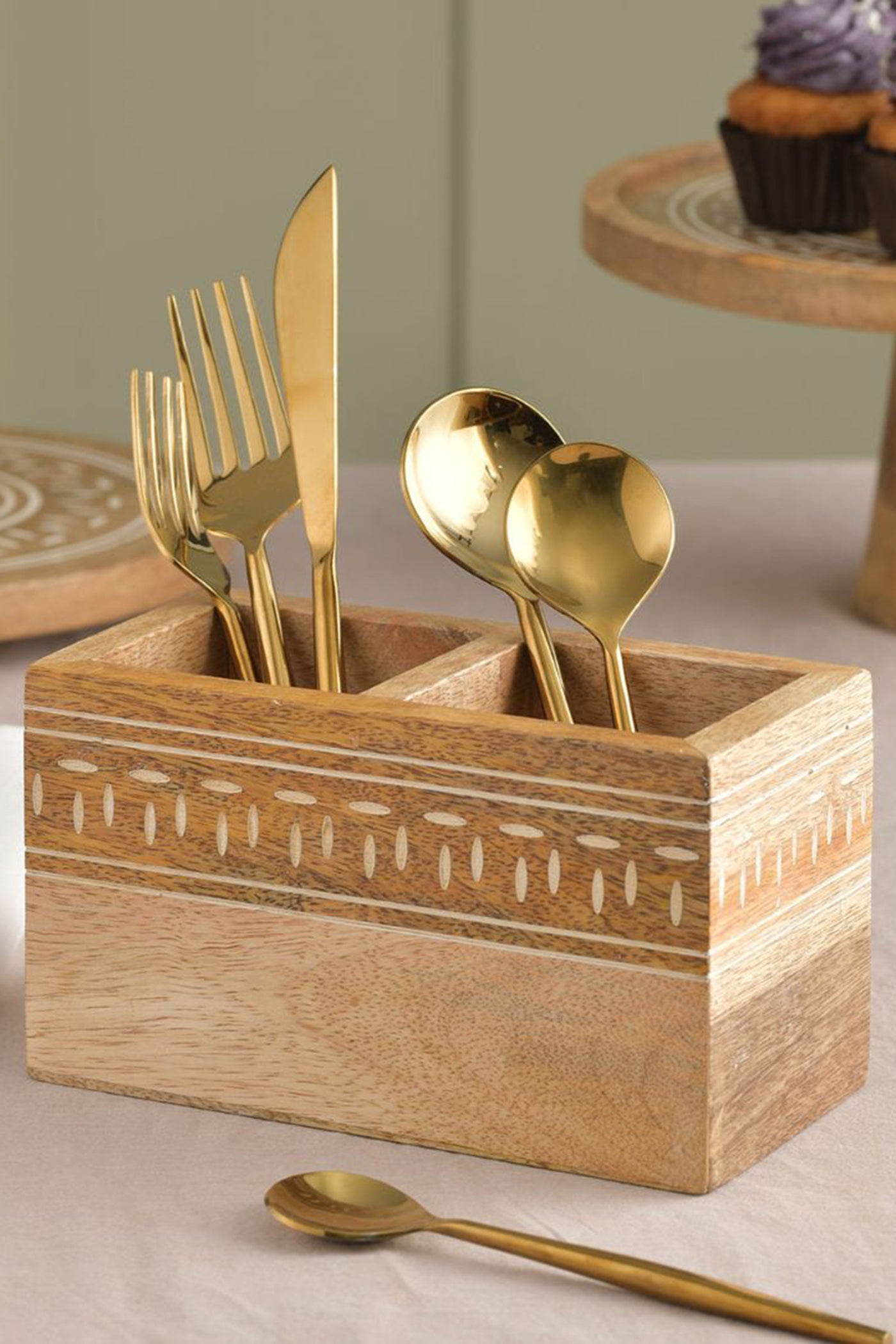 Whitewash Cutlery Holder