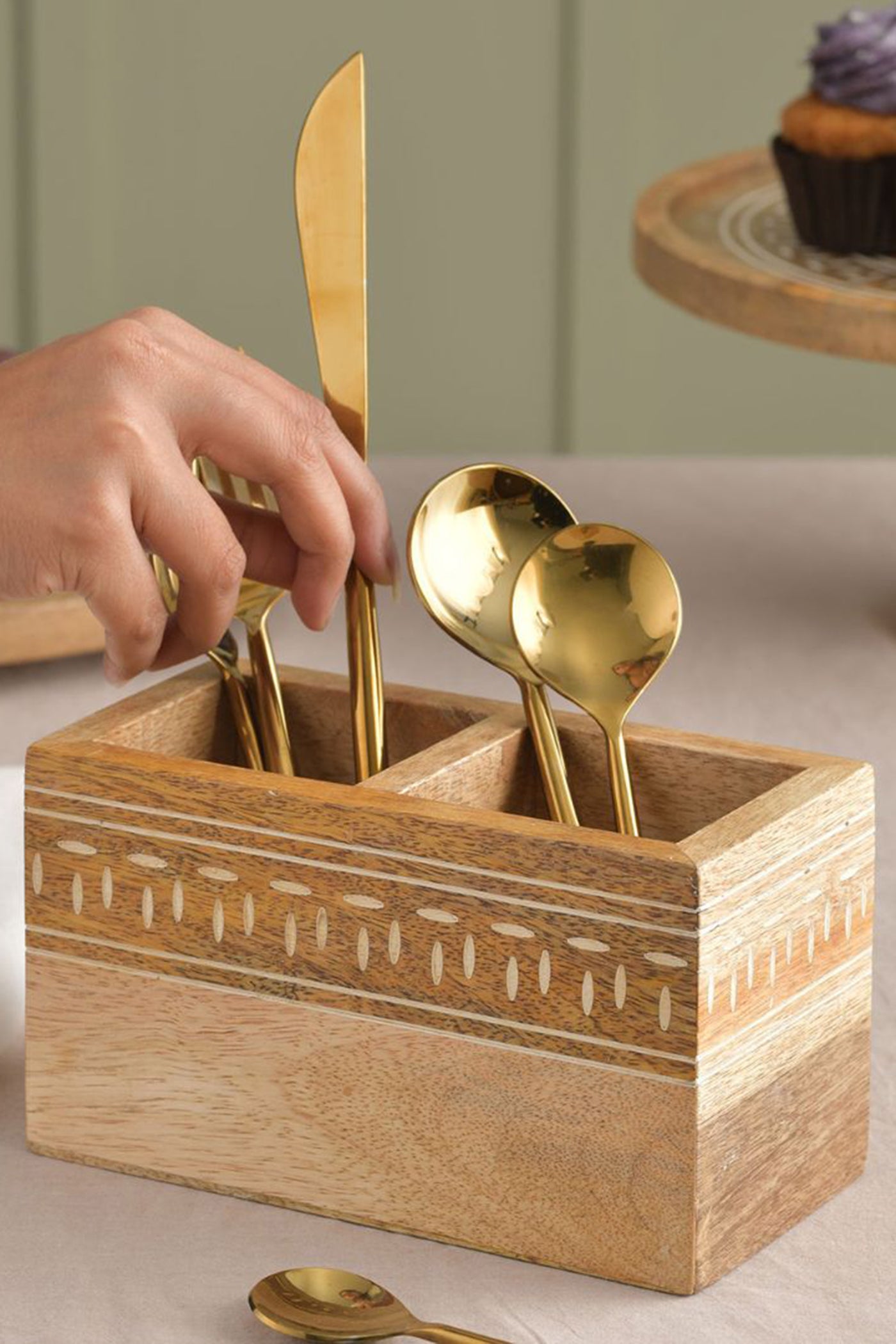 Whitewash Cutlery Holder