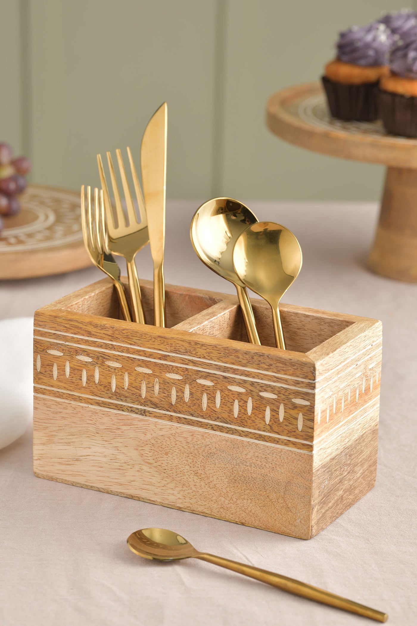 Whitewash Cutlery Holder