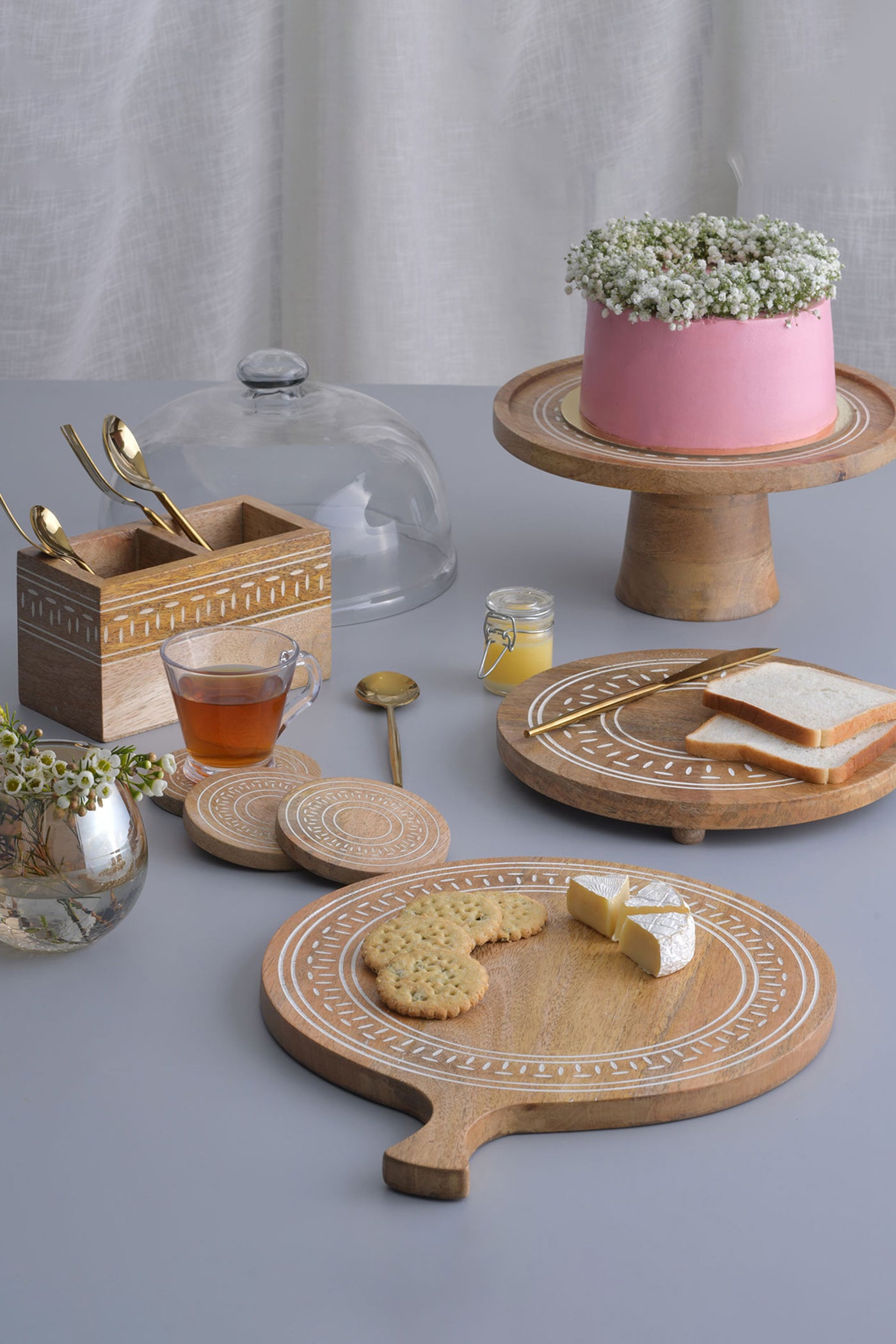 Whitewash Coaster Set of 6