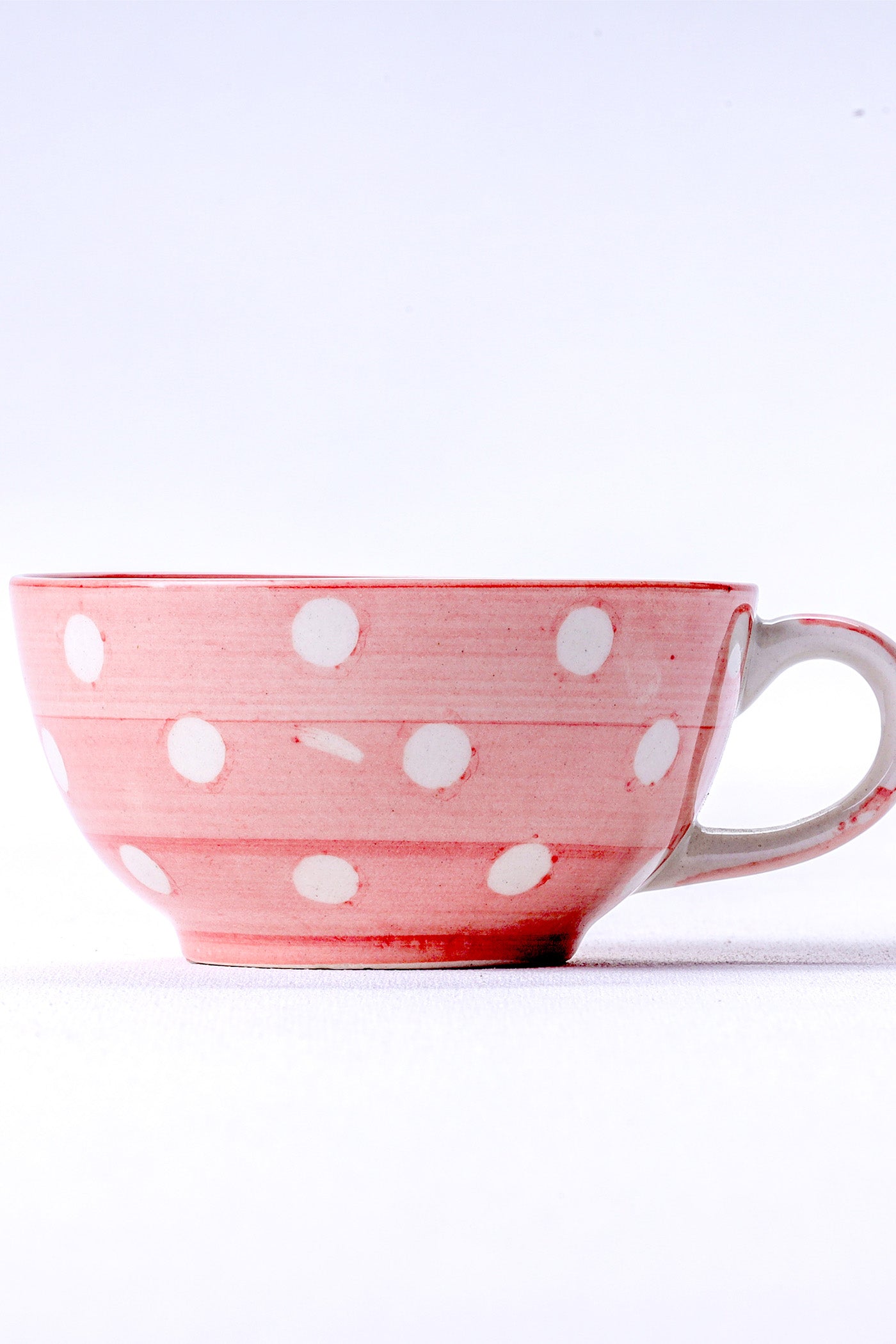 Cappuccino winter cups pink polkadot (set of 2 )