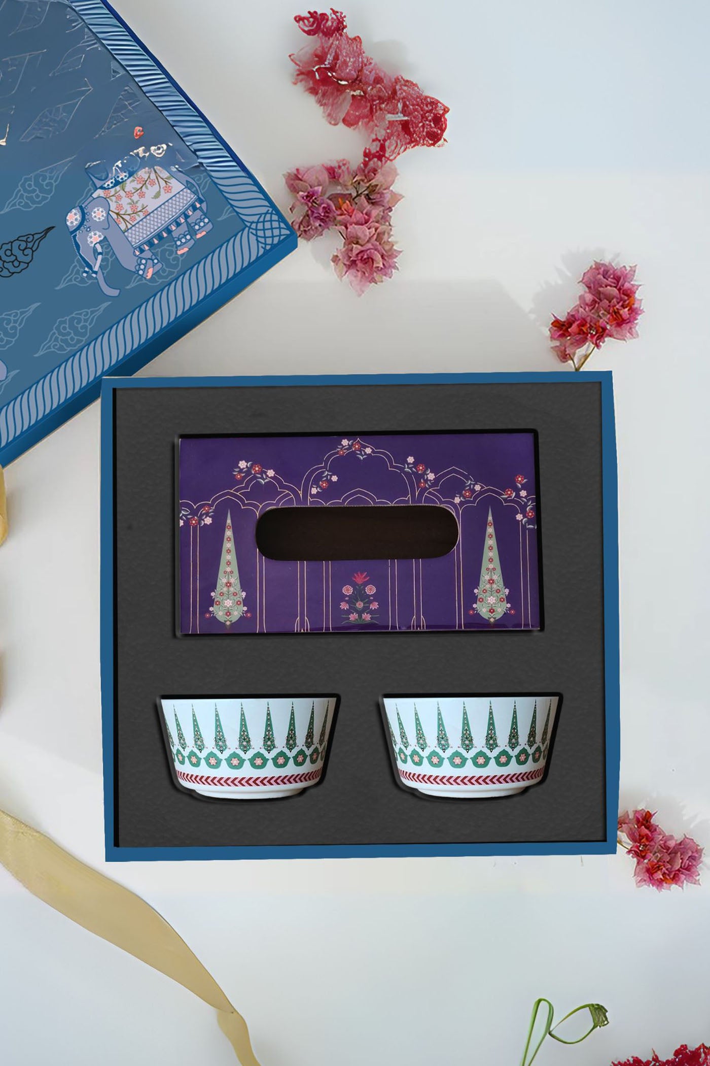 Rakhsha Bandhan Gift Hamper 1 Tissue Holder, 2 Snack Bowls