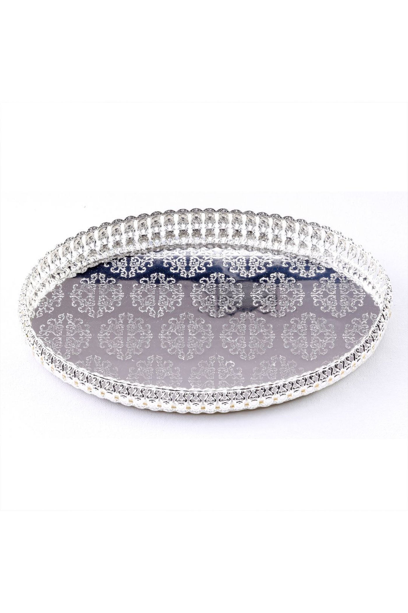 German Silver Oval Tray