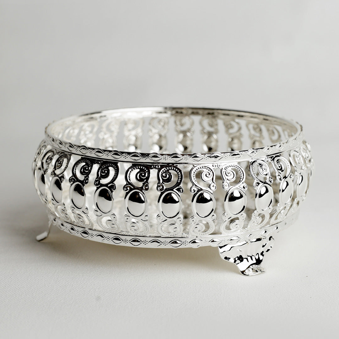 German Silver Small Round Tray