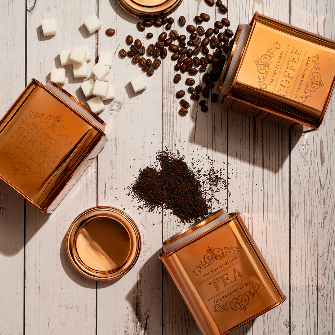 Copper Divine Storage Jars (Set Of 3)