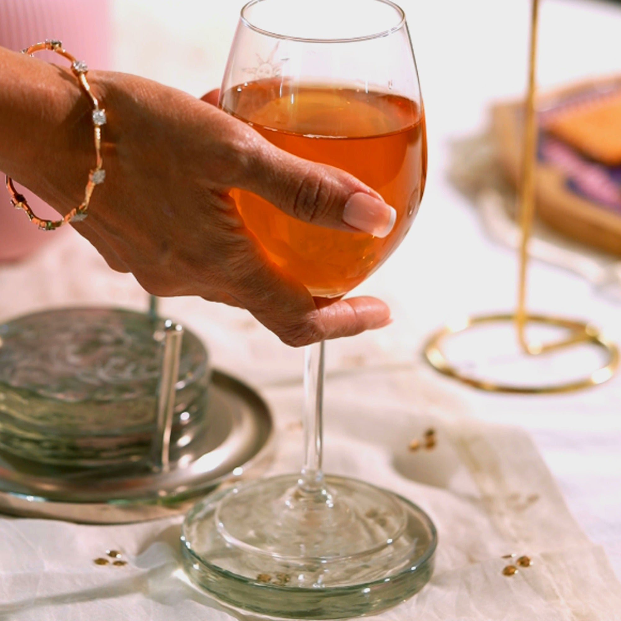 Tulip Coaster Holder with 4 Coasters