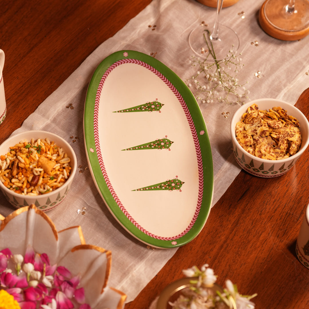 Mughal Garden Oval Platter