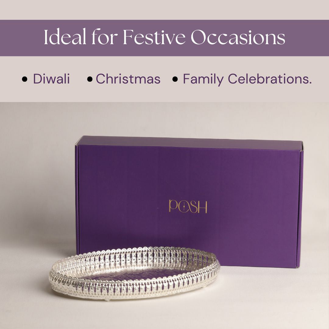 German Silver Oval Tray