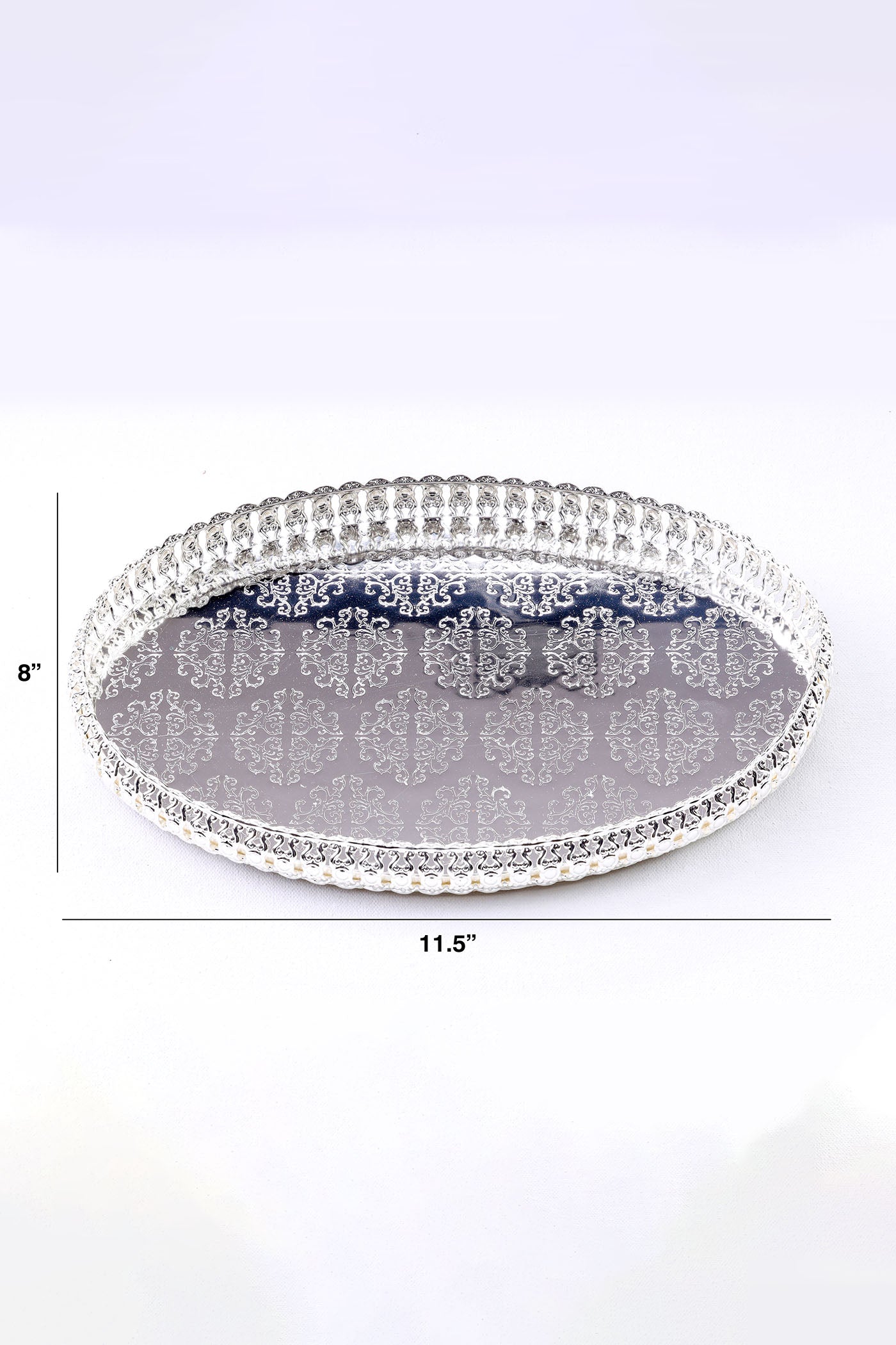 German Silver Oval Tray