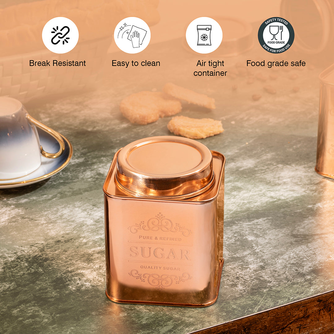 Copper Divine Storage Jars (Set Of 3)
