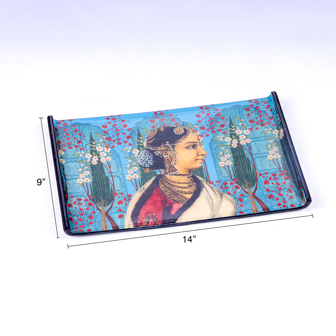 Amulya Lady In Blue Tray