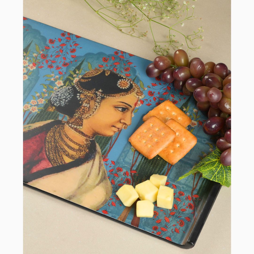 Amulya Lady In Blue Tray