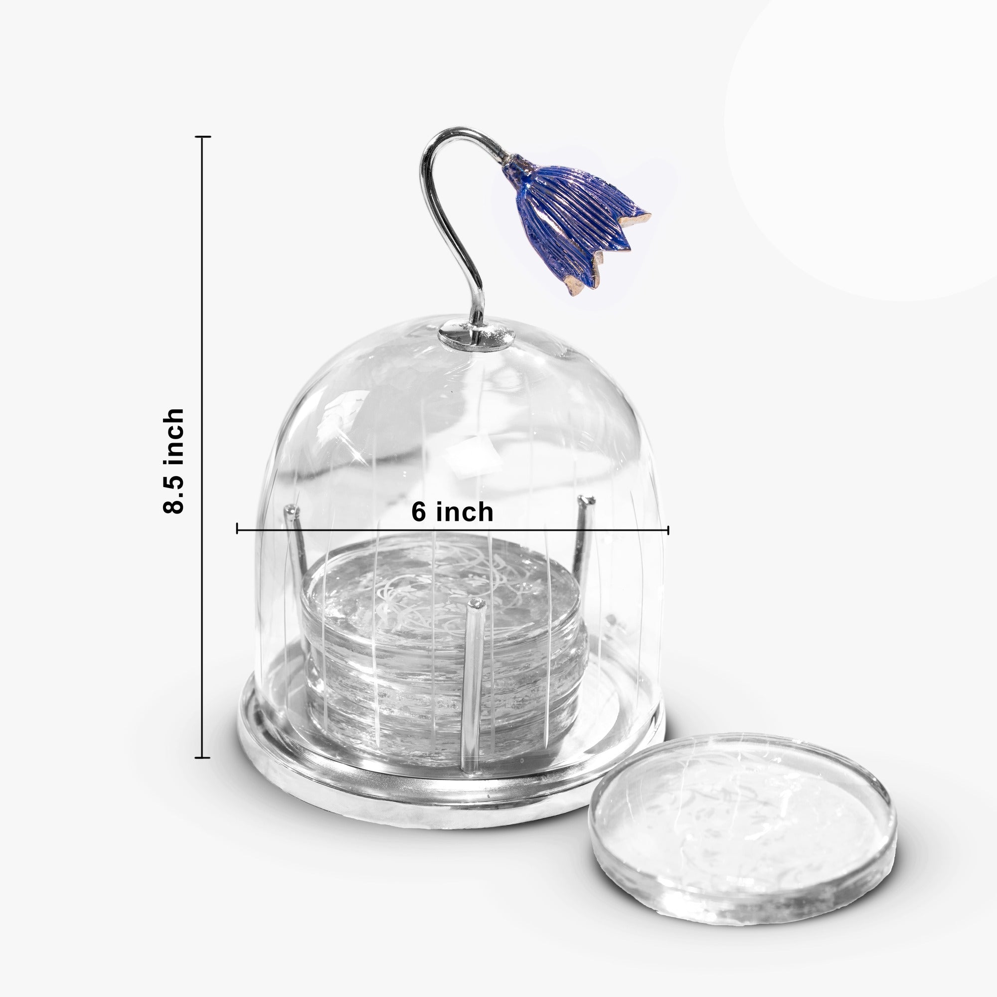 Tulip Coaster Holder with 4 Coasters