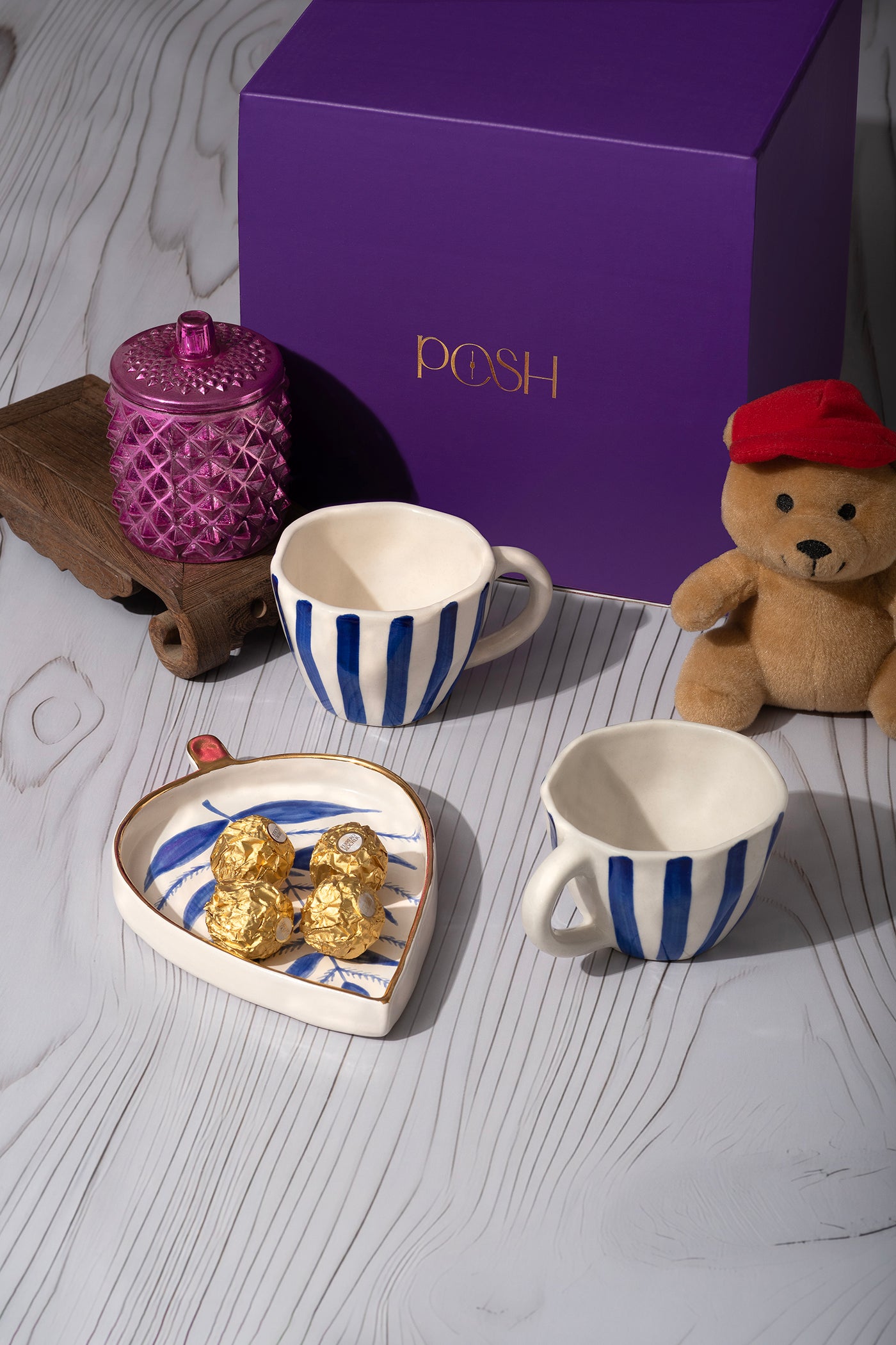 Rakhsha Bandhan Gift Hamper set of 2 Cups With 1 Trinket