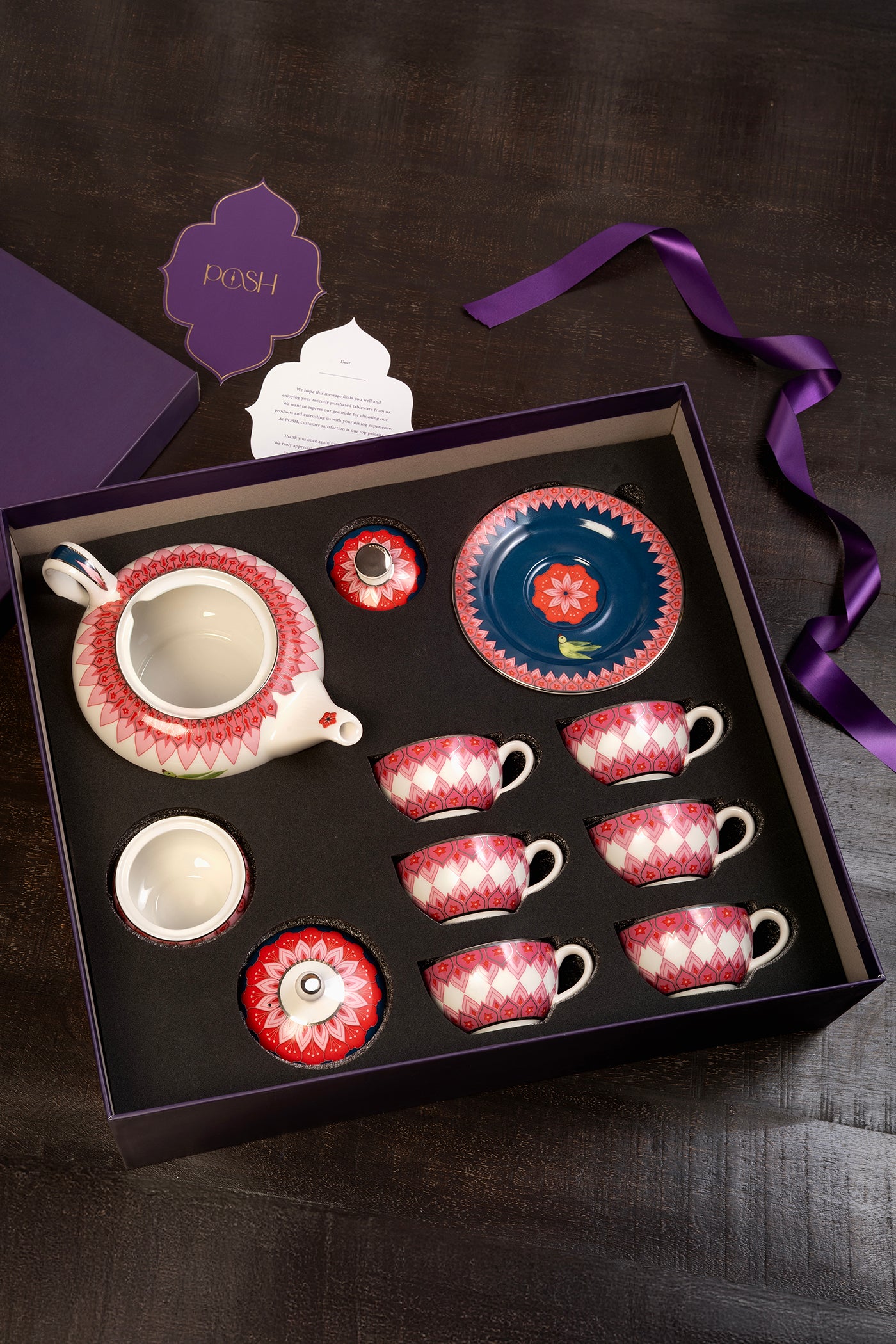 Rakhsha Bandhan Gift Hamper Mausam Tea Set. 
( set of 14 )