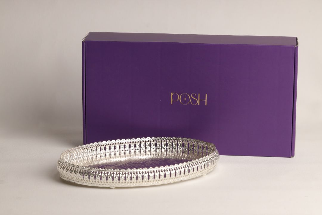 German Silver Oval Tray - Gifting