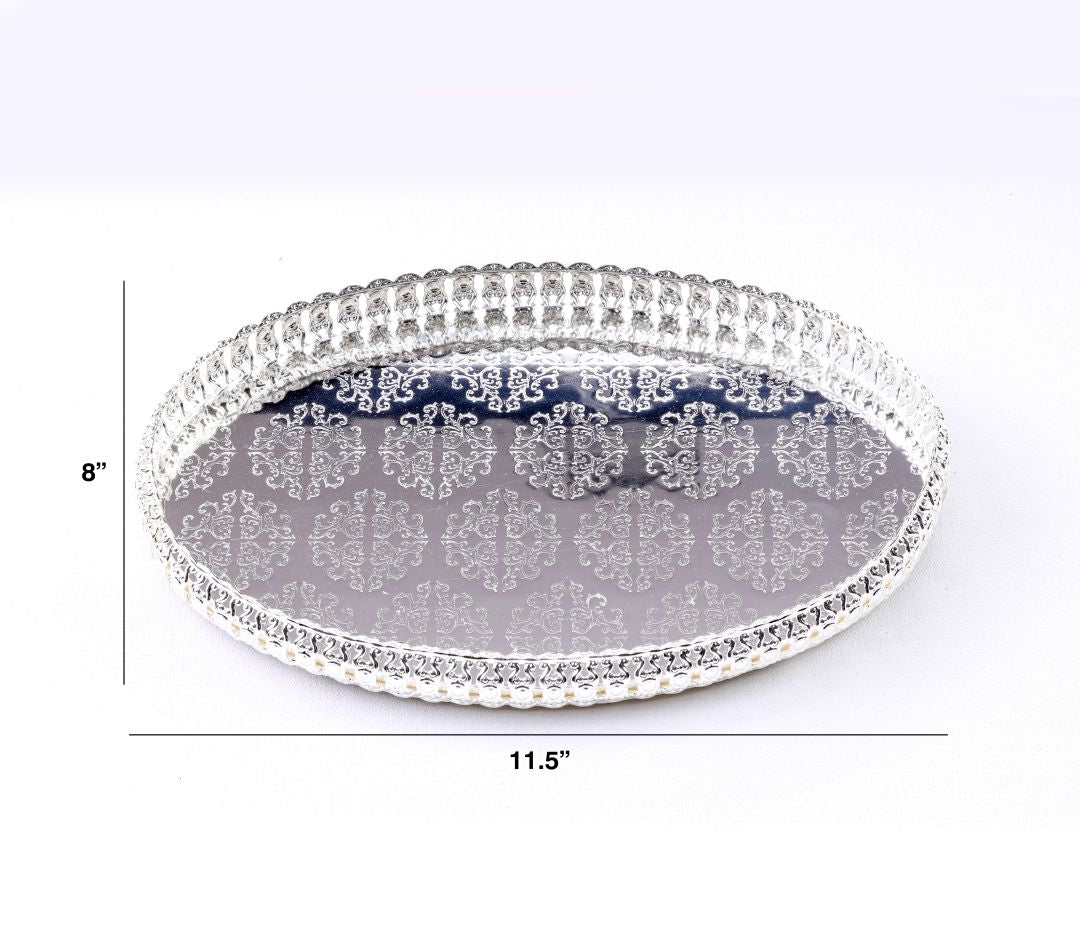 German Silver Oval Tray - Gifting