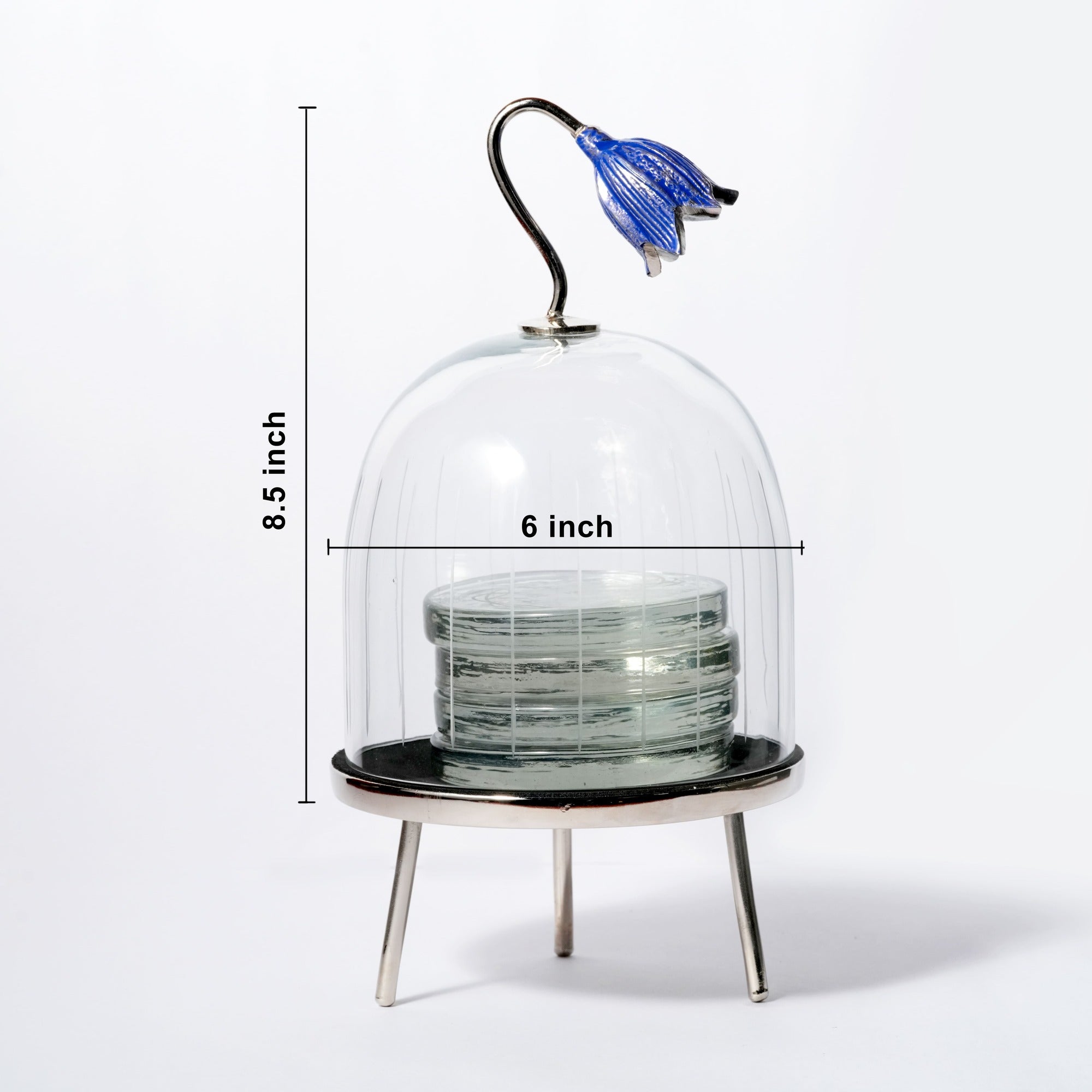 Tulip Coaster Holder with 4 Coasters